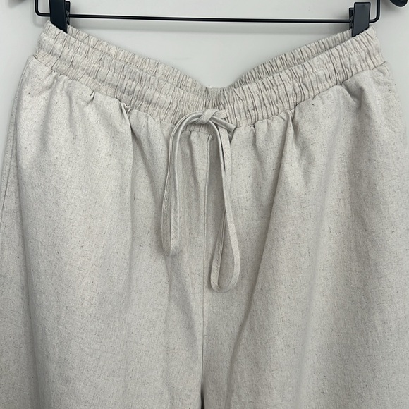 2-Piece Monochrome Beige Linen Matching Coord Set - Picture 8 of 16